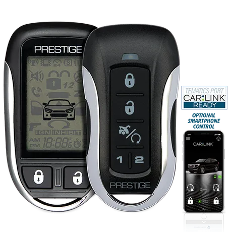 2-Way LCD Command Confirming Remote Start / Keyless Entry and Security System with up to 1 Mile Operating Range