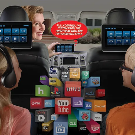 Universal In-Vehicle SmartTV Seat-Back System