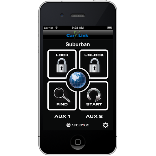 Audiovox CarLink™ ASCL6 Start and locate your vehicle via