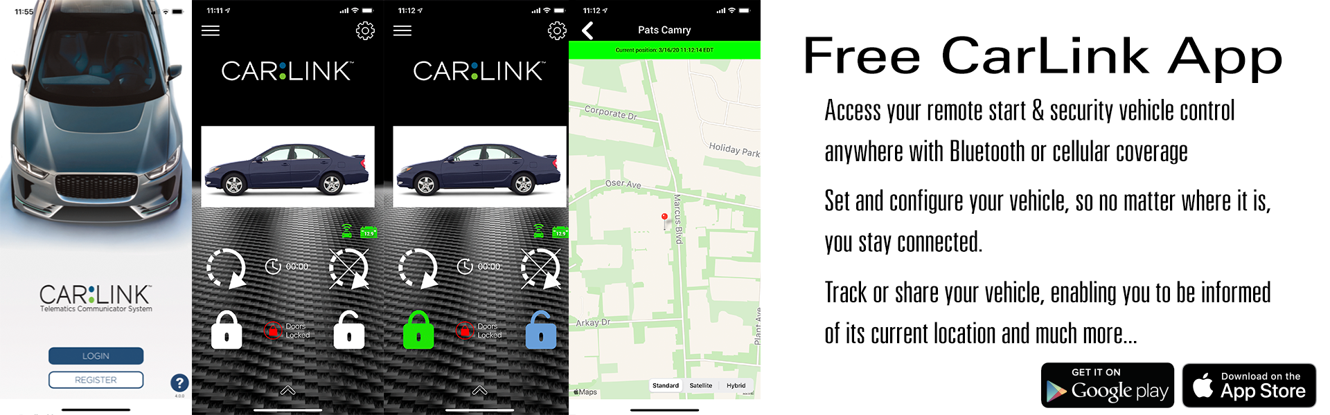 Prestige ASCL6 CarLink GPS Vehicle Locator with Remote Start Interface for  iOS & Android